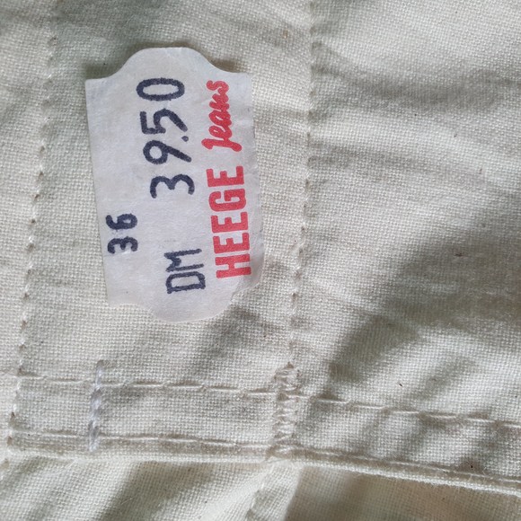 NEW Size 8 L29" Vintage High Waist Cream Speckled Trousers - Picture 8 of 10